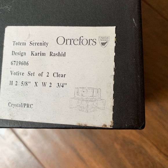 Orrefors Crystal Totem SerenityCandle Holder Pair - Picture 7 of 7